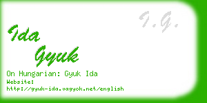 ida gyuk business card